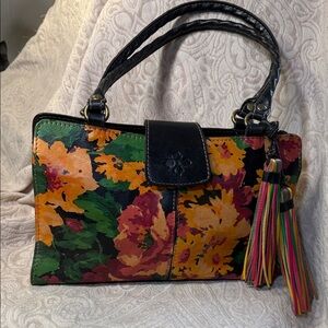 Patricia Nash Medium Leather Floral Multicolor Handbag